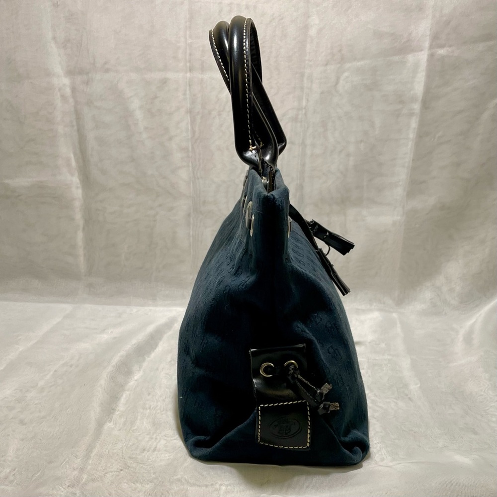 Dooney & Bourke Mini Tassel Tote and Wristlet,  Signature Black Canvas - Picture 4 of 14